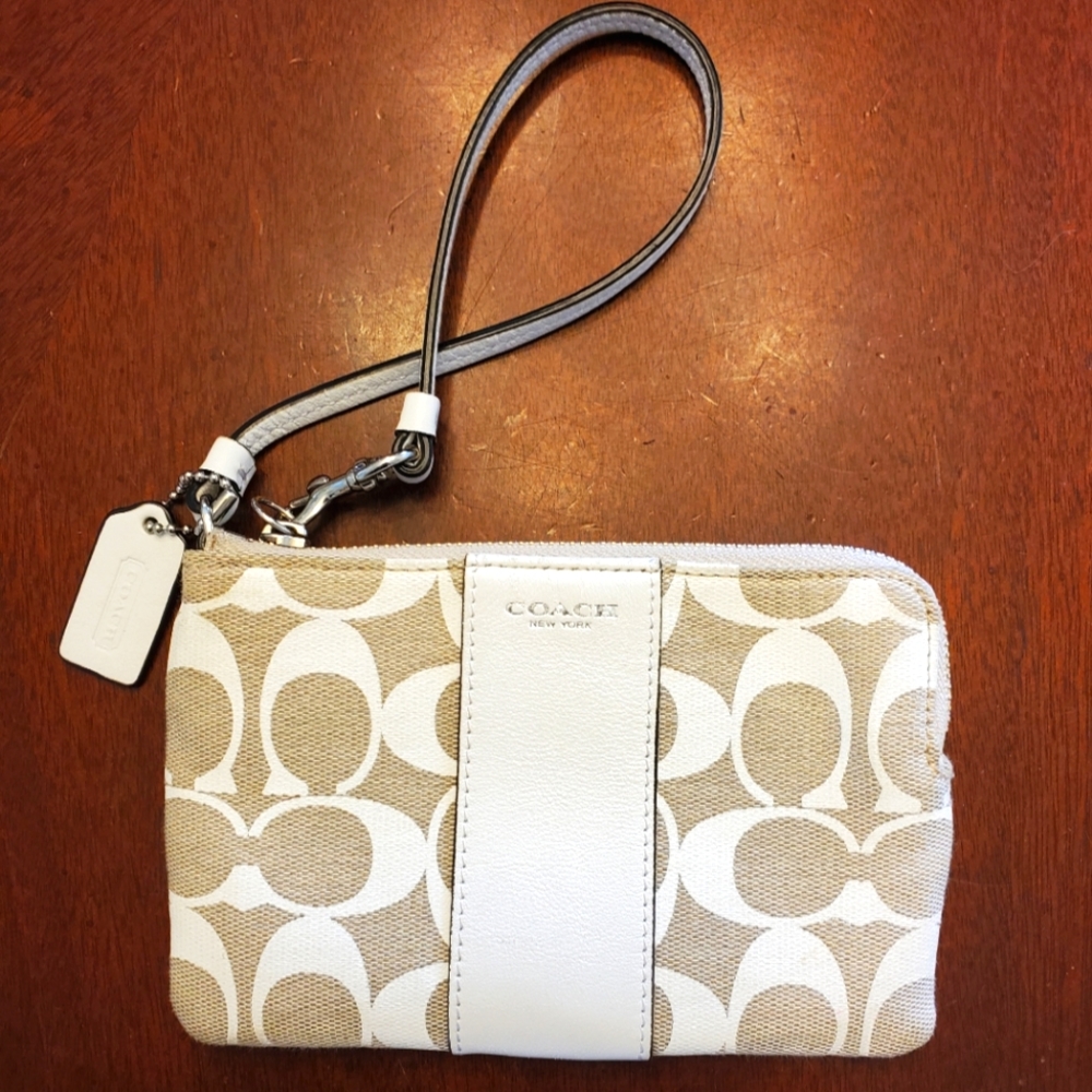 Coach zip wristlet